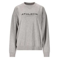 Damska bluza z dekoltem Athlecia Atkins. Fioletowe bluzy damskie Athlecia, bez wzorów, bez kaptura, na fitness i siłownię. Za 168.00 zł.