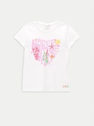 Coccodrillo T-Shirt WC4143203OWK Biały Regular Fit. Białe t-shirty i topy dla dziewczynek COCCODRILLO, bez wzorów, z bawełny, bez ramiączek. Za 39.99 zł.