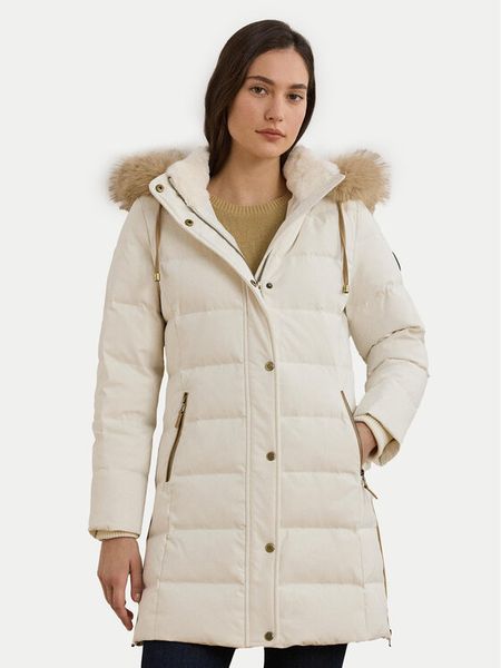LAUREN RALPH LAUREN Kurtka puchowa 297957509002 Écru Regular Fit. Kurtki damskie Lauren Ralph Lauren, xs, bez wzorów, z puchu, bez kaptura. Za 1,019.00 zł.