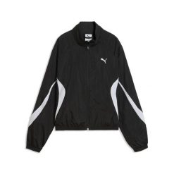 Damska tkana kurtka PUMA Sport o swobodnym kroju PUMA. Szare kurtki damskie Puma, l, bez wzorów, z materiału, bez kaptura. Za 279.00 zł.