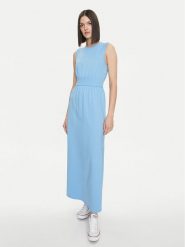 United Colors Of Benetton Sukienka letnia 3L3XDV01G Niebieski Regular Fit. Niebieskie sukienki damskie United Colors Of Benetton, na lato, l, bez wzorów, z bawełny, bez kołnierzyka, bez ramiączek. Za 149.99 zł.