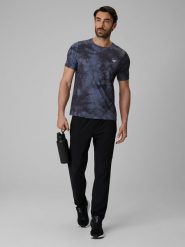 4F Spodnie treningowe szybkoschnące męskie - czarne M. Czarne spodnie sportowe męskie 4f, m, bez wzorów, z materiału. Za 199.99 zł.