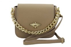 Listonoszka skórzana BARBERINI'S 949-2 beżowa. Brązowe torebki shopper damskie Barberinis, bez wzorów, ze skóry, eleganckie, małe, bez dodatków. Za 243.99 zł.