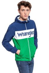 KURTKA WRANGLER WALLY WINDBREAKER BLUE DEPTHS W4707V9JY 112128992. Niebieskie płaszcze męskie Wrangler, m, bez wzorów, bez kaptura. Za 179.99 zł.