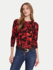 Desigual Sweter Lund 25WWJF16 Czerwony Regular Fit. Czerwone swetry damskie Desigual, xl, bez wzorów, z wiskozy, bez kołnierzyka, bez ramiączek, bez kaptura. Za 219.99 zł.