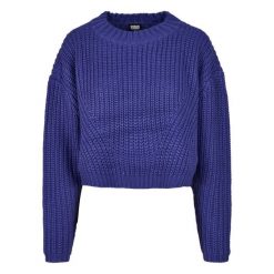 Sweter damski Urban Classics wide oversize (grandes tailles). Niebieskie swetry damskie Urban Classics, na zimę, bez wzorów, bez kołnierzyka, bez ramiączek, bez kaptura. Za 206.00 zł.
