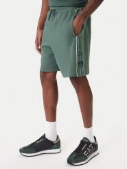 EA7 Emporio Armani Szorty sportowe 7M001501 AF12660 U7260 Zielony Regular Fit. Zielone krótkie spodenki sportowe męskie EA7 Emporio Armani, m, bez wzorów, z syntetyku. Za 449.99 zł.
