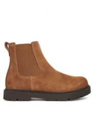 Birkenstock Sztyblety Highwood Slip On Mid 1030115 Brązowy. Brązowe botki męskie Birkenstock, bez wzorów, ze skóry, bez zapięcia. Za 729.99 zł.