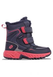 Buty dziecięce zimowe śniegowce Lotto ALSTYNE TEX K. Czerwone śniegowce dziewczęce Lotto, z materiału, sportowe, bez zapięcia. Za 126.00 zł.