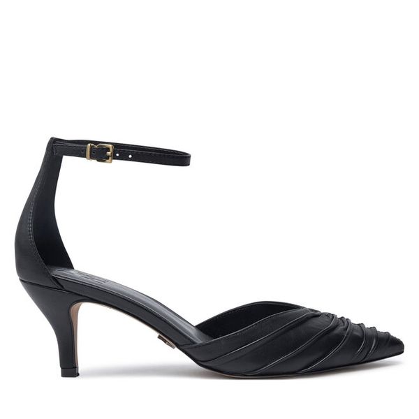 Czółenka DKNY. Czarne czółenka damskie DKNY, bez wzorów, bez obcasa, bez zapięcia. Za 739.99 zł.