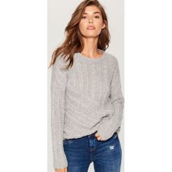 Sweter z wełną - Jasny szar. Szare swetry damskie Mohito, z wełny. Za 119.99 zł.