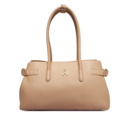 Torebka Patrizia Pepe. Brązowe torebki do ręki damskie Patrizia Pepe, bez wzorów, bez dodatków. Za 1,709.00 zł.