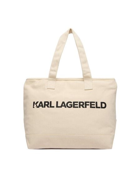 KARL LAGERFELD Torebka B2W50099 Kremowy. Białe torebki do ręki damskie KARL LAGERFELD, bez wzorów, z materiału, bez dodatków. Za 258.99 zł.