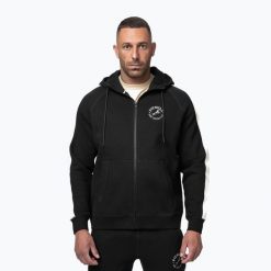 Bluza męska Pitbull San Diego Ca Hooded Zip. Czarne bluzy sportowe męskie PITBULL, m, bez wzorów, z bawełny, bez kaptura, na fitness i siłownię. Za 219.99 zł.