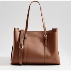 Torebka city bag z odpinanym paskiem - Brązowy. Brązowe torebki do ręki damskie Mohito. Za 139.99 zł.