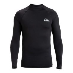 Koszulka surfingowa z długim rękawem UPF 50 dla Mężczyzn EVERYDAY Czarny. Czarne bluzki z długim rękawem męskie Quiksilver, m, bez wzorów, z elastanu, bez kołnierzyka. Za 159.99 zł.