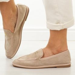 Beżowe mokasyny damskie Vinceza 62271. Brązowe mokasyny damskie VINCEZA, z jeansu, eleganckie. Za 149.00 zł.