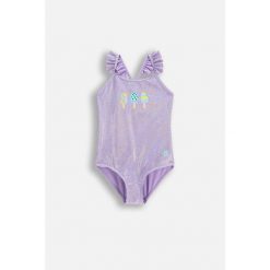 Strój jednoczęściowy pływacki dla dzieci WL6 szybkoschnący. Fioletowe stroje kąpielowe dla dziewczynek LEMON explore, bez wzorów, z elastanu. Za 69.90 zł.