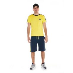 Męski garnitur Academy. Niebieskie garnitury męskie LEONE 1947 APPAREL, bez wzorów, z dresówki, sportowe. W wyprzedaży za 139.75 zł.