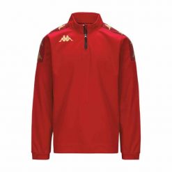 Kurtka z dresu Kappa Gassolo. Czerwone bluzy męskie Kappa, bez wzorów, z dresówki, bez kaptura. W wyprzedaży za 172.30 zł.