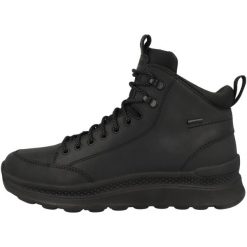 Buty do chodzenia męskie Geox U46HMA0FFBCC9999. Czarne buty sportowe męskie Geox, z materiału, bez zapięcia, trekkingowe. W wyprzedaży za 680.45 zł.