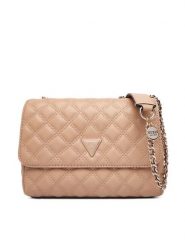 Guess Torebka Giully II HWQG96 73200 Beżowy. Brązowe torebki do ręki damskie Guess, z aplikacjami, ze skóry, bez dodatków. Za 469.99 zł.
