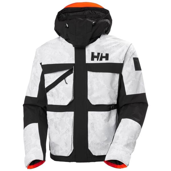 Kurtka narciarska z kapturem Helly Hansen Ullr D Heritage. Szare kurtki snowboardowe damskie Helly Hansen, bez wzorów, z kapturem, narciarskie. W wyprzedaży za 1,137.00 zł.