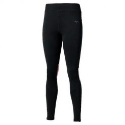Spodnie do biegania damskie Mizuno J2GBC70496. Czarne spodnie sportowe damskie Mizuno, xs, bez wzorów, z elastanu, do biegania. Za 149.99 zł.