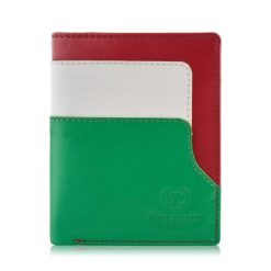 Portfel skórzany PAOLO PERUZZI AV-07-MC flaga włoch. Brązowe portfele męskie Paolo Peruzzi, bez wzorów, z materiału. Za 69.99 zł.