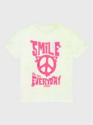 Guess T-Shirt J3GI34 K8HM3 Kolorowy Regular Fit. T-shirty i topy dla dziewczynek Guess, z aplikacjami, z bawełny, bez ramiączek. Za 169.99 zł.