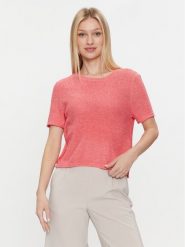 ONLY Sweter Sunny 15254282 Różowy Regular Fit. Czerwone swetry damskie Only, s, bez wzorów, z syntetyku, bez kołnierzyka, bez ramiączek, bez kaptura. Za 109.99 zł.