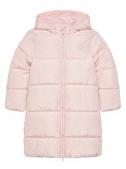 Guess Kurtka zimowa K5BL07 WB240 Różowy Regular Fit. Czerwone buty zimowe dziewczęce Guess, na zimę, z aplikacjami, z syntetyku, bez kaptura. Za 399.99 zł.