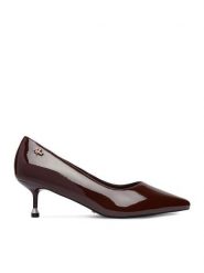 MEXX Czółenka EO-WS1315-02 Bordowy. Czerwone czółenka damskie Mexx, bez wzorów, ze skóry, bez obcasa, bez zapięcia. Za 329.99 zł.