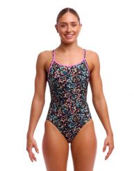 Strój do pływania menstruacyjny FUNKITA Copper Cluster - Swim Secure. Czarne kostiumy jednoczęściowe damskie FUNKITA, l, bez wzorów, z elastanu, wakacyjne, do pływania. Za 289.00 zł.