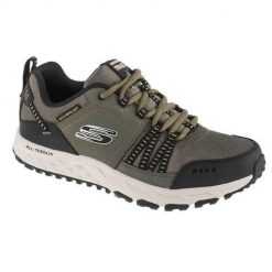 Buty trekkingowe męskie Skechers Escape Plan. Czarne trekkingi męskie Skechers, na jesień, przed kostkę, trekkingowe. Za 349.99 zł.