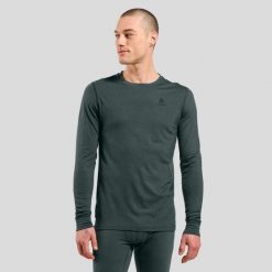 Bielizna termoaktywna z długim rękawem Odlo BL TOP crew neck l/s MERINO 200. Szara bielizna termoaktywna męska Odlo, l, z materiału. Za 459.99 zł.