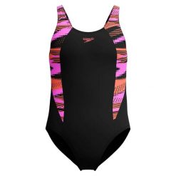 Dziewczęcy Jednoczęściowy Kostium Kąpielowy Hyperboom Splice Muscleback. Fioletowe stroje kąpielowe dla dziewczynek Speedo, bez wzorów. Za 194.99 zł.