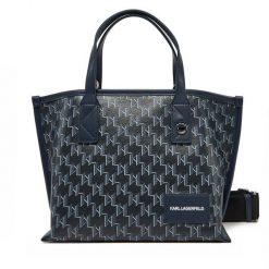 Torebka KARL LAGERFELD. Niebieskie torebki do ręki damskie KARL LAGERFELD, bez wzorów, klasyczne, bez dodatków. Za 469.99 zł.