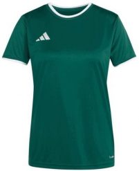 Adidas Koszulka damska adidas Entrada 26 Jersey green KE9833 L. Zielone t-shirty damskie Adidas, l, bez wzorów, z jersey, bez kołnierzyka. Za 63.16 zł.