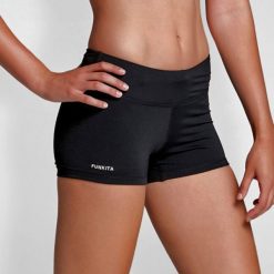 Spodenki do pływania damskie Funkita Boy Leg STILL BLACK. Czarne szorty sportowe damskie FUNKITA, m, bez wzorów, sportowe, do pływania. Za 139.00 zł.