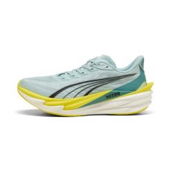 Damskie buty do biegania Puma Deviate Nitro 4. Zielone obuwie sportowe damskie Puma, bez wzorów, z gumy, do biegania. Za 589.99 zł.