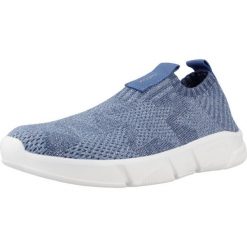 Tenisówki Geox Model J Aril Girl Kolor Niebieski. Niebieskie buty sportowe dziewczęce Geox, bez wzorów, bez zapięcia, tenisowe. Za 120.99 zł.