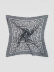 Wzorzysta apaszka - szary. Szare szaliki i chusty damskie Reserved, bez wzorów. Za 59.99 zł.