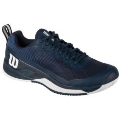 Buty do tenisa męskie, Rush Pro 4.5 Clay. Białe buty sportowe męskie Wilson, bez zapięcia, tenisowe. Za 659.99 zł.
