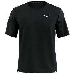T-shirt Salewa Puez Hybrid. Czarne t-shirty męskie Salewa, m, bez wzorów, z materiału, sportowe, bez kołnierzyka. Za 388.00 zł.