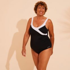 Strój jednoczęściowy kąpielowy damski Nabaiji Karli. Czarne kostiumy jednoczęściowe damskie NABAIJI, l, bez wzorów, z dzianiny, sportowe, na fitness i siłownię. Za 129.99 zł.