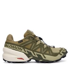 Buty do biegania Salomon. Zielone buty sportowe męskie Salomon, z gore-texu, bez zapięcia, do biegania, salomon speedcross, gore-tex. Za 719.99 zł.
