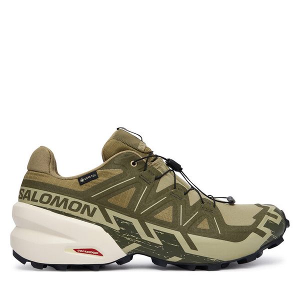 Buty do biegania Salomon. Zielone buty sportowe męskie Salomon, z gore-texu, bez zapięcia, do biegania, salomon speedcross, gore-tex. Za 580.99 zł.