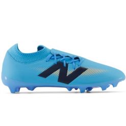 Korki męskie New Balance FURON V7+ DISPATCH FG SF3FS75 – niebieskie. Niebieskie buty sportowe męskie New Balance, z materiału, bez zapięcia, do piłki nożnej. Za 199.99 zł.
