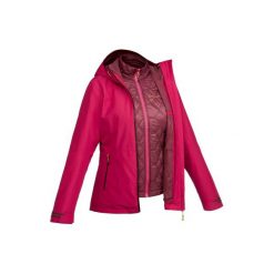 Kurtka RAINWARM 500 3w1 damska. Czerwone kurtki damskie QUECHUA. Za 349.99 zł.